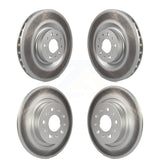 Front Rear Coated Disc Brake Rotors Kit For 2014-2020 Fiat 500L KG-100863