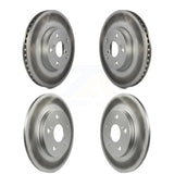Front Rear Coated Disc Brake Rotors Kit For 2014 Toyota Matrix With 279mm Diameter Rotor KG-101077