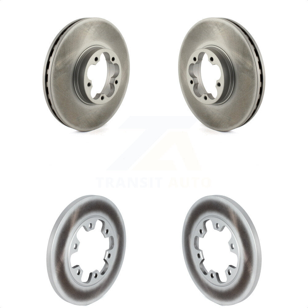 Front Rear Coated Disc Brake Rotors Kit For 2015-2019 Ford Transit-350 HD With 6 Lug Wheels KG-101561