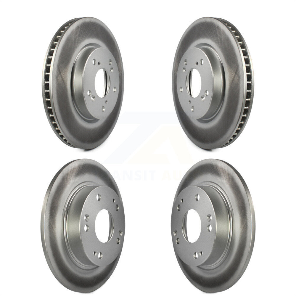 Front Rear Coated Disc Brake Rotors Kit For 2015 Honda Civic EX with Coupe Manual transmission KG-101165