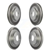 Front Rear Coated Disc Brake Rotors Kit For 2015 Honda Civic EX with Coupe Manual transmission KG-101165