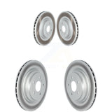 Front Rear Coated Disc Brake Rotors Kit For 2016-2017 2019 Mercedes-Benz GLE400 Without Sport Package KG-101527