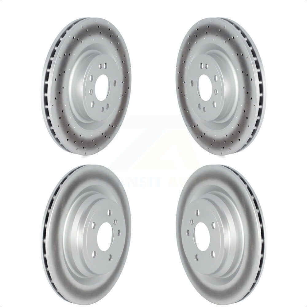 Front Rear Coated Disc Brake Rotors Kit For 2016-2017 Mercedes-Benz GLE400 With AMG Package KG-101690