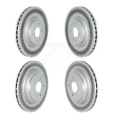 Front Rear Coated Disc Brake Rotors Kit For 2016-2017 Mercedes-Benz GLE400 With AMG Package KG-101690