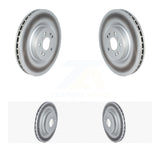 Front Rear Coated Disc Brake Rotors Kit For 2016-2017 Mercedes-Benz GLE400 With AMG Package KG-101691