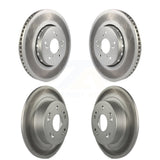 Front Rear Coated Disc Brake Rotors Kit For 2016 Acura ILX KG-101164