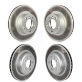 Front Rear Coated Disc Brake Rotors Kit For 2016 BMW 328i GT xDrive With Blue Painted Calipers KG-101670