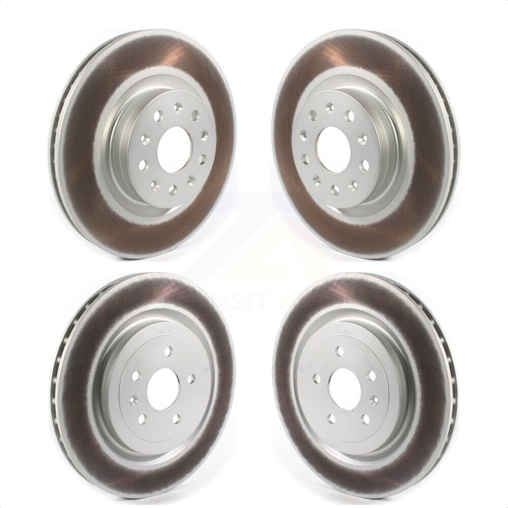 Front Rear Coated Disc Brake Rotors Kit For 2017-2019 Chevrolet Camaro Cadillac CTS KG-101229