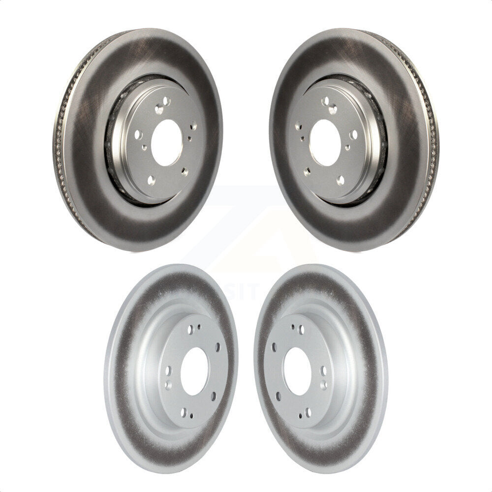 Front Rear Coated Disc Brake Rotors Kit For 2017-2020 Honda Civic Si KG-101285