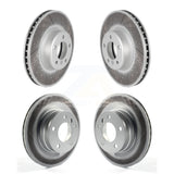 Front Rear Coated Disc Brake Rotors Kit For 2017 BMW 328d With 340mm Diameter Rotor KG-101215