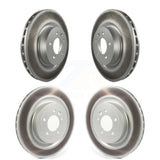 Front Rear Coated Disc Brake Rotors Kit For 2017 Land Rover Range Sport HSE SE with GAS engine KG-101259