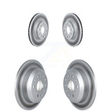 Front Rear Coated Disc Brake Rotors Kit For 2018-2022 Jeep Wrangler Without Heavy Duty Brakes Code BRY KG-101562