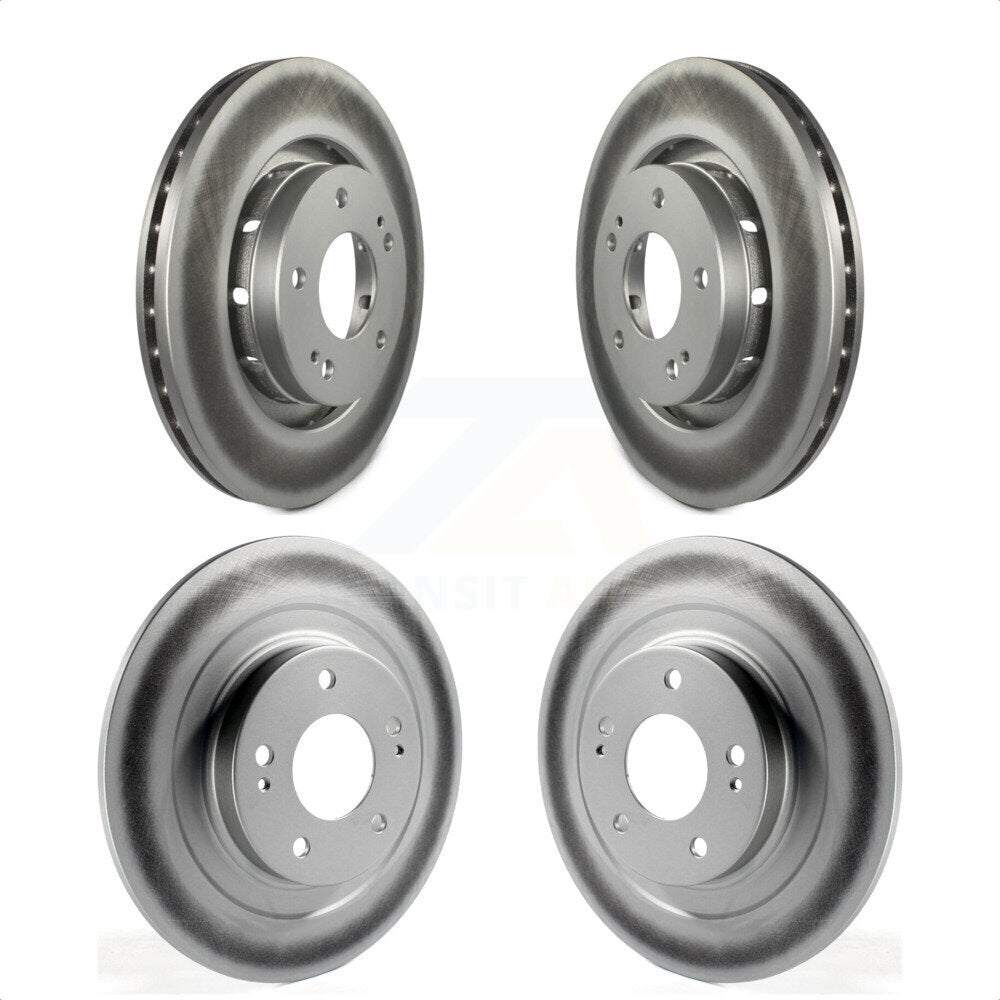 Front Rear Coated Disc Brake Rotors Kit For 2018-2022 Mitsubishi Outlander PHEV KG-100981
