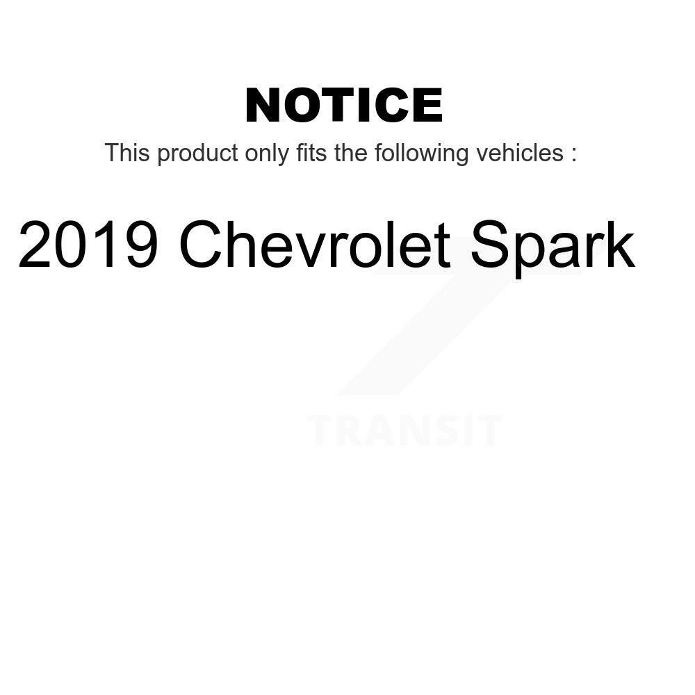 Front Rear Coated Disc Brake Rotors Kit For 2019 Chevrolet Spark KG-101536