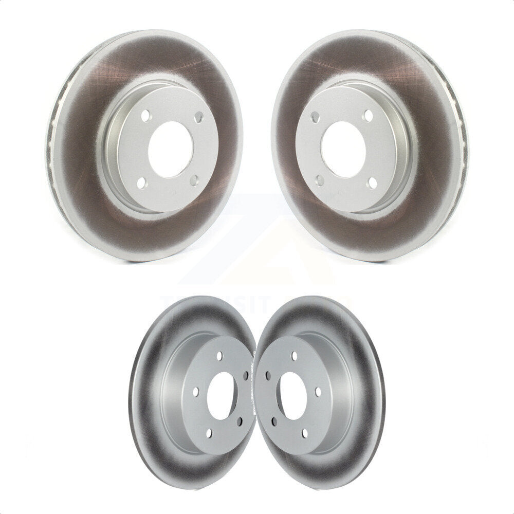 Front Rear Coated Disc Brake Rotors Kit For 2021-2022 Nissan Kicks S KG-101758
