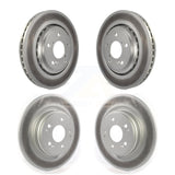 Front Rear Coated Disc Brake Rotors Kit For Acura MDX KG-101274