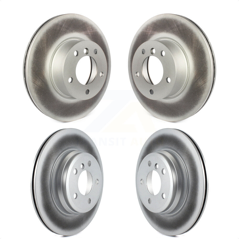 Front Rear Coated Disc Brake Rotors Kit For BMW 330i xDrive 430i Without Blue Painted Calipers KG-101095