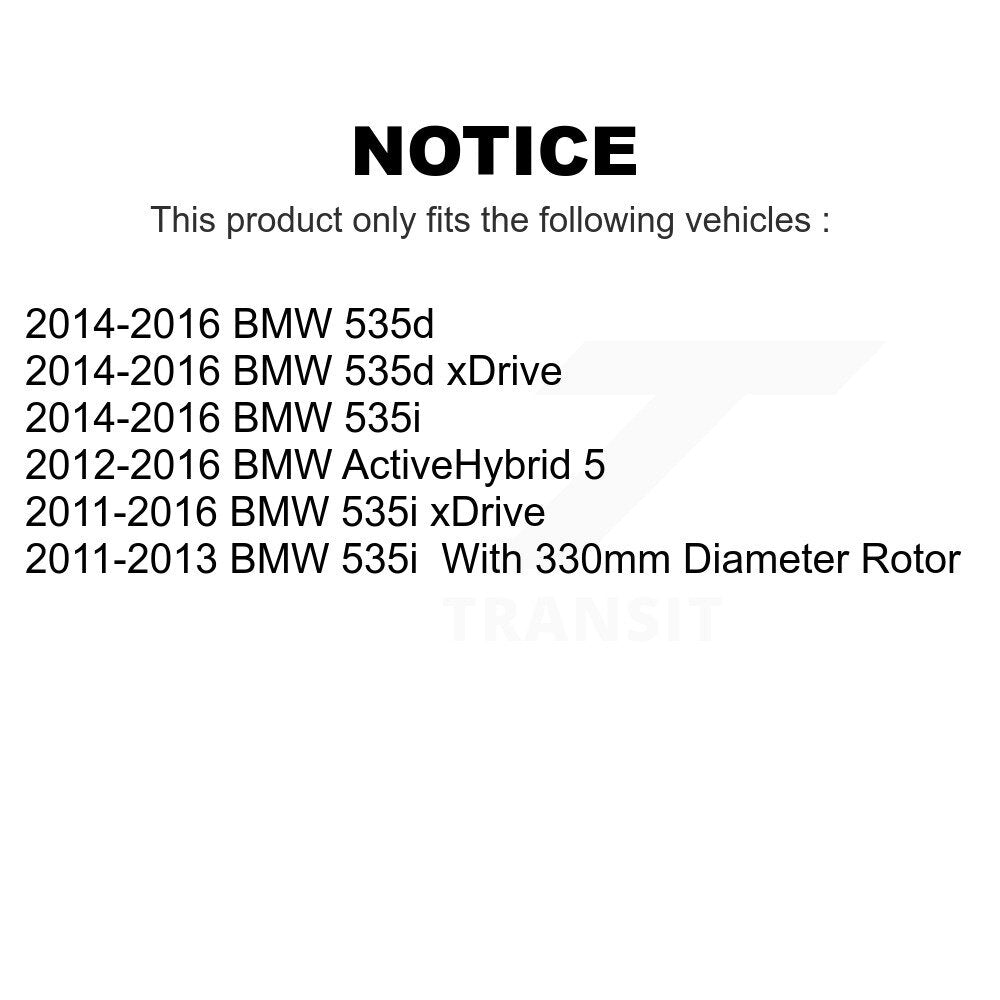 Front Rear Coated Disc Brake Rotors Kit For BMW 535i xDrive 535d ActiveHybrid 5 KG-101218