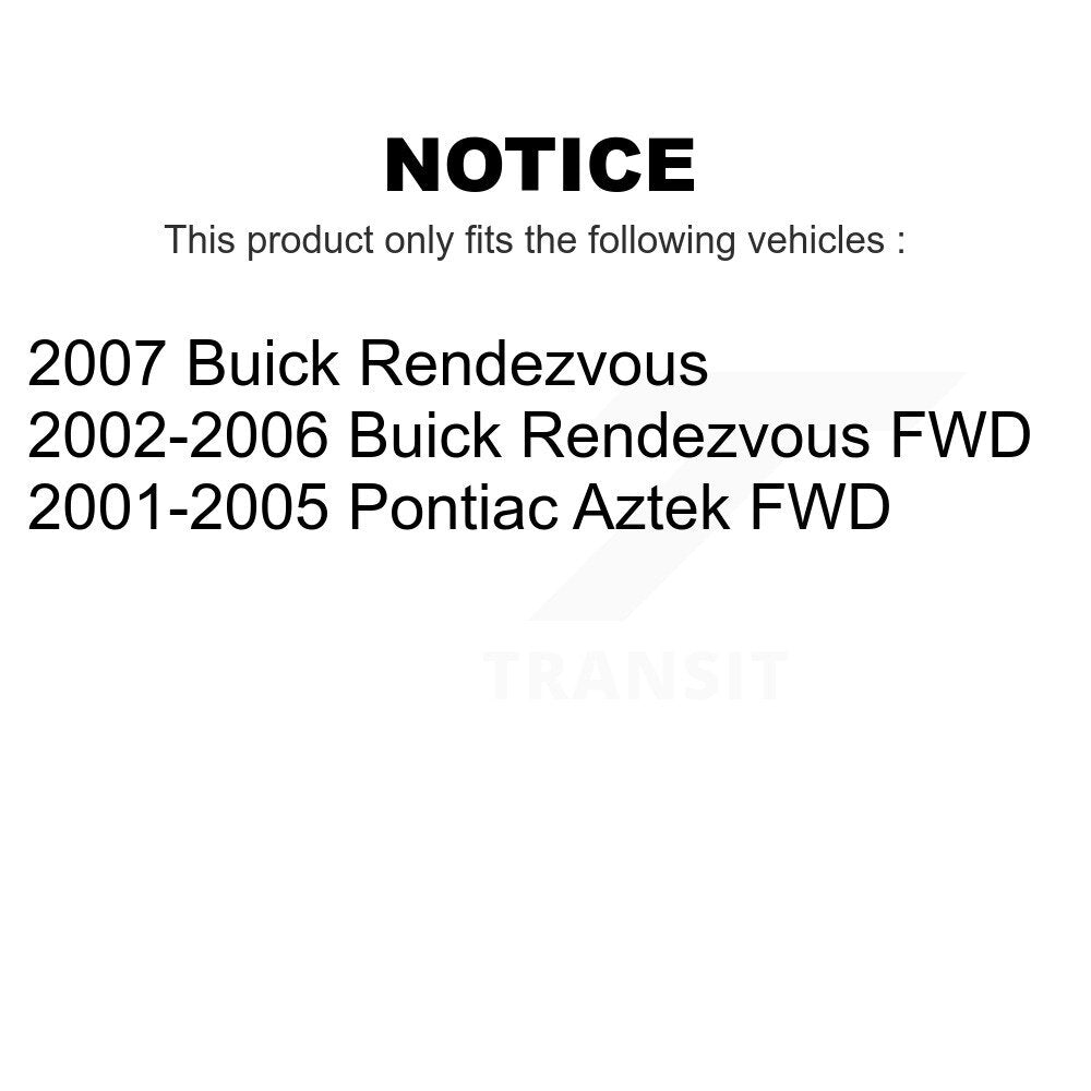 Front Rear Coated Disc Brake Rotors Kit For Buick Rendezvous Pontiac Aztek KG-100705