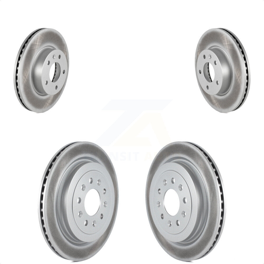 Front Rear Coated Disc Brake Rotors Kit For Cadillac ATS KG-100753