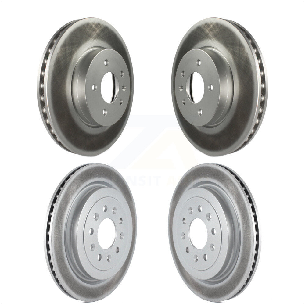 Front Rear Coated Disc Brake Rotors Kit For Cadillac ATS KG-100754