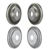 Front Rear Coated Disc Brake Rotors Kit For Cadillac ATS KG-100754