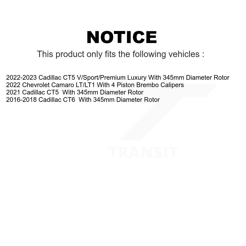 Front Rear Coated Disc Brake Rotors Kit For Cadillac CT6 Chevrolet CT5 Camaro KG-101231