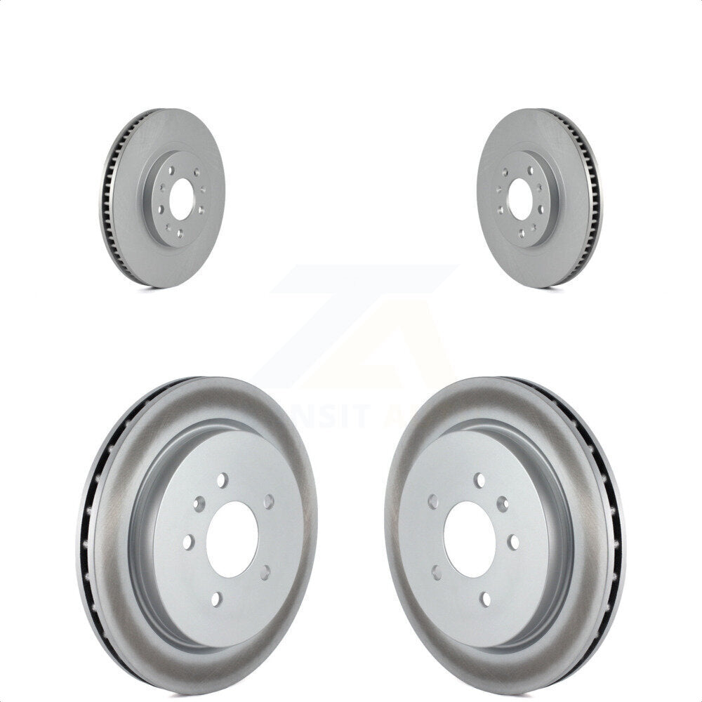 Front Rear Coated Disc Brake Rotors Kit For Cadillac CTS With Standard Suspension KG-100710