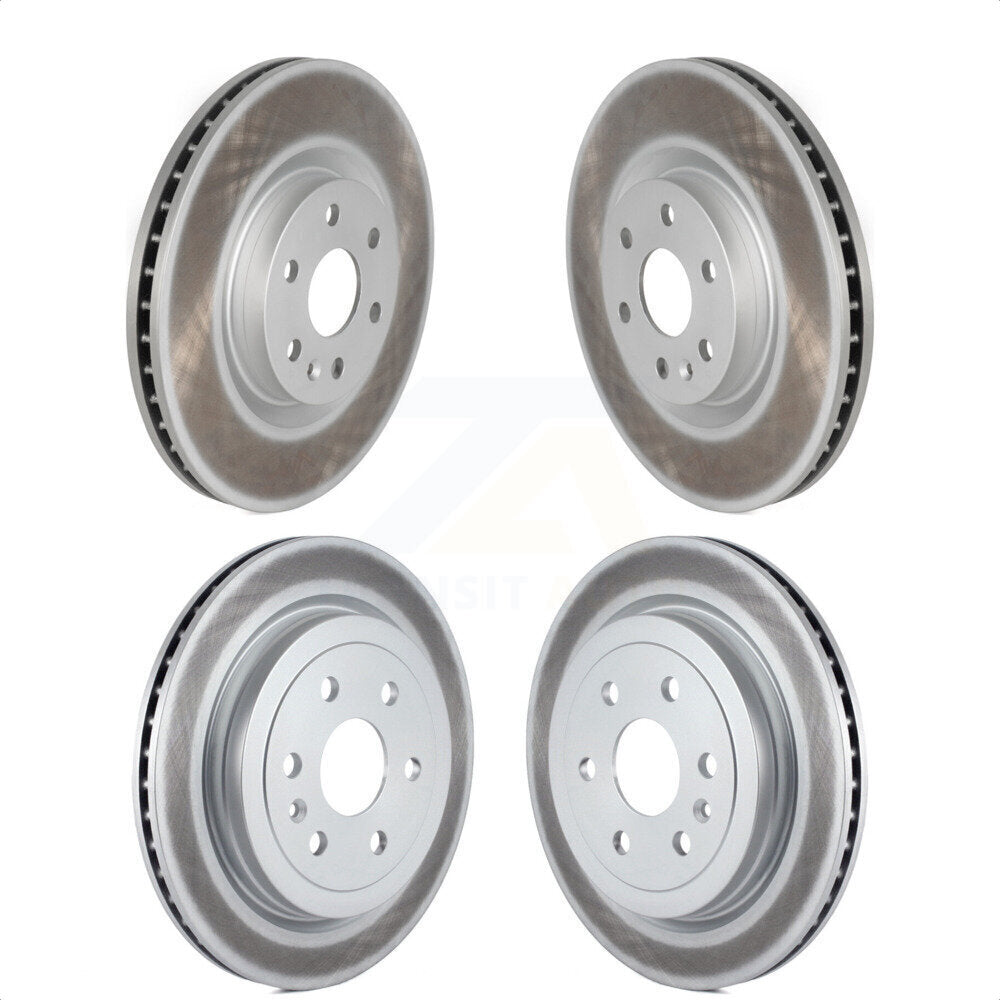 Front Rear Coated Disc Brake Rotors Kit For Cadillac SRX Saab 9-4X KG-100742