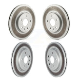 Front Rear Coated Disc Brake Rotors Kit For Cadillac XT4 Buick Envision KG-101236