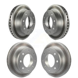 Front Rear Coated Disc Brake Rotors Kit For Chevrolet Express 2500 GMC Savana 3500 KG-100704