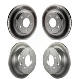 Front Rear Coated Disc Brake Rotors Kit For Dodge Caliber Mitsubishi Lancer KG-100839