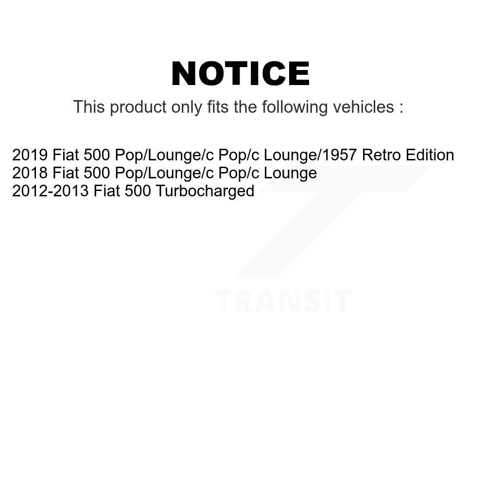 Front Rear Coated Disc Brake Rotors Kit For Fiat 500 KG-101185
