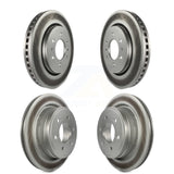 Front Rear Coated Disc Brake Rotors Kit For Ford F-150 KG-100788