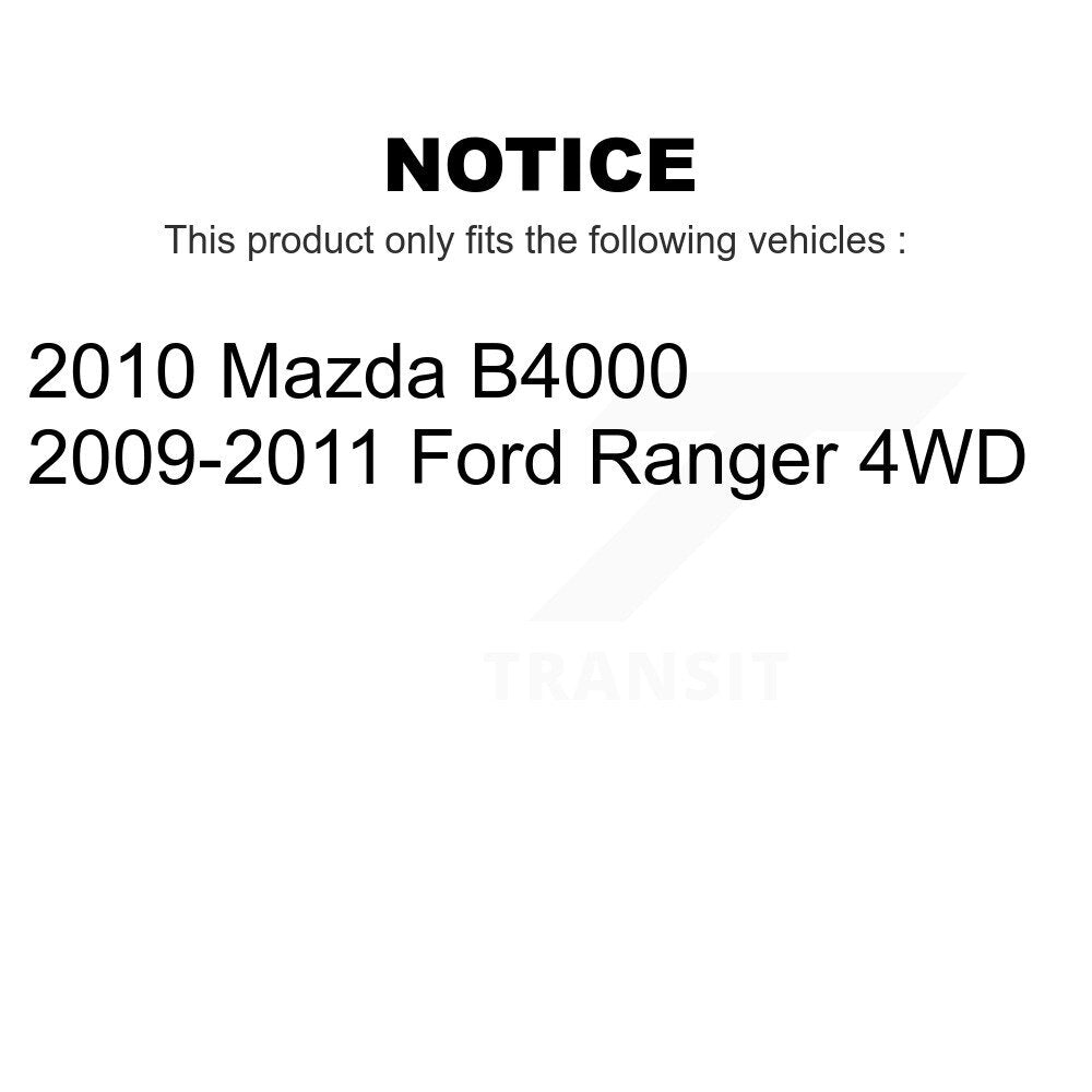 Front Rear Coated Disc Brake Rotors Kit For Ford Ranger Mazda B4000 KG-100767