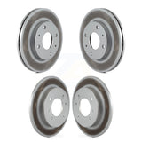 Front Rear Coated Disc Brake Rotors Kit For Hyundai Elantra KG-100931