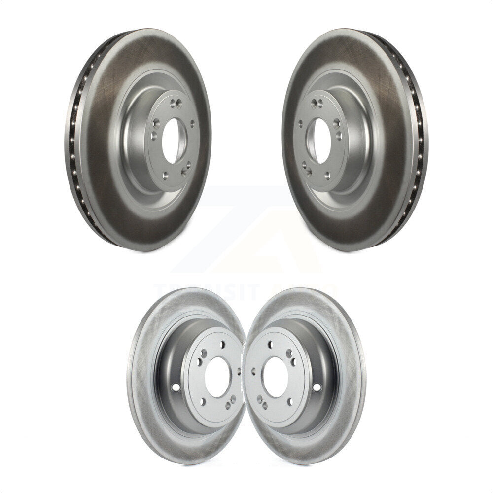 Front Rear Coated Disc Brake Rotors Kit For Hyundai Genesis G80 Kia K900 KG-101139
