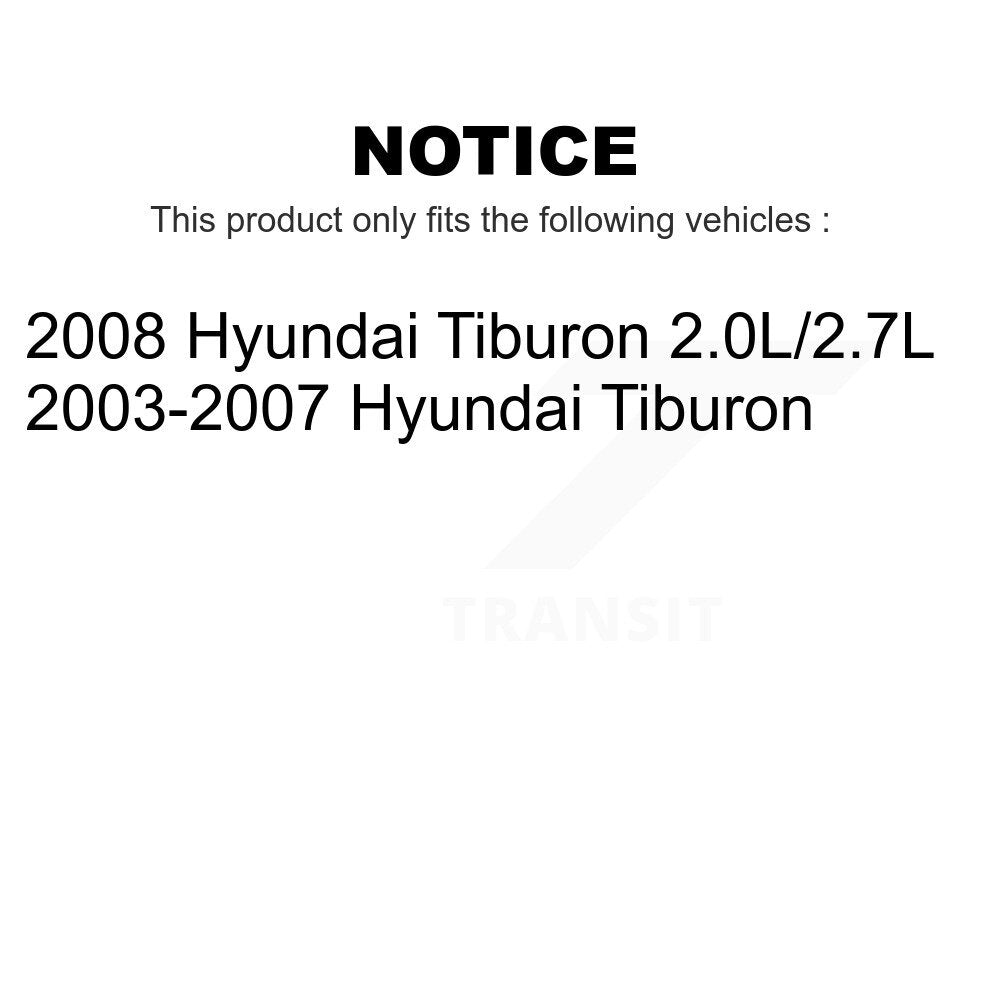 Front Rear Coated Disc Brake Rotors Kit For Hyundai Tiburon KG-100919