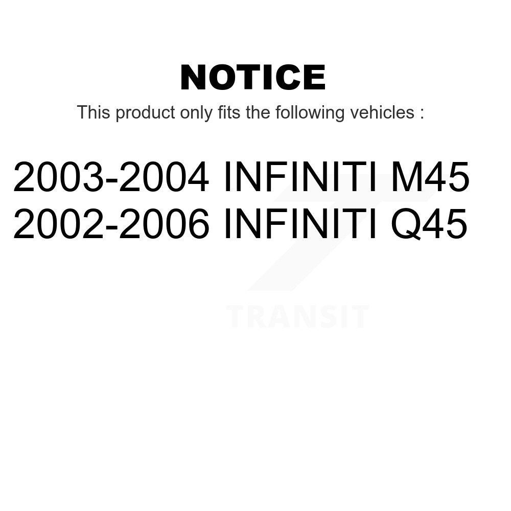 Front Rear Coated Disc Brake Rotors Kit For Infiniti Q45 M45 INFINITI KG-100934