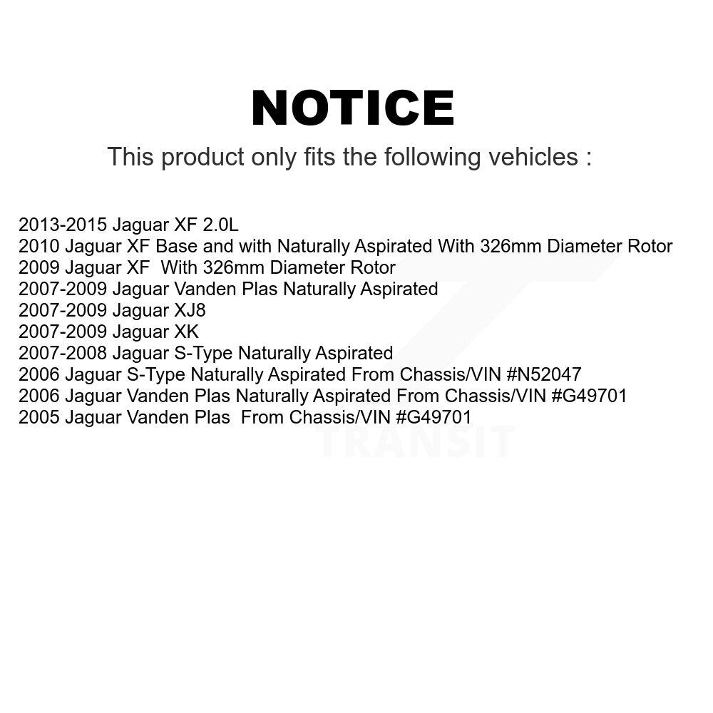 Front Rear Coated Disc Brake Rotors Kit For Jaguar XF S-Type XK Vanden Plas XJ8 KG-101090