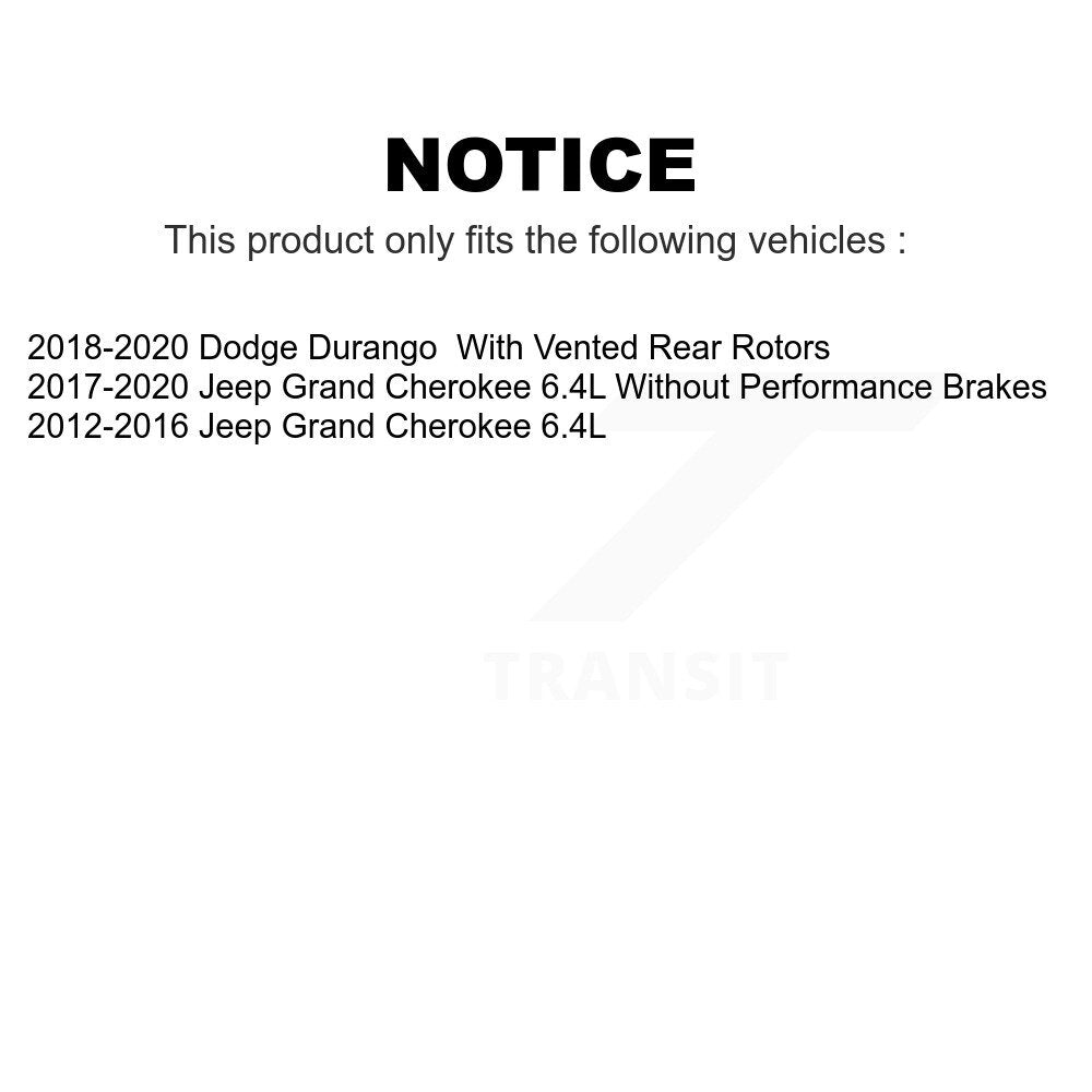 Front Rear Coated Disc Brake Rotors Kit For Jeep Grand Cherokee Dodge Durango KG-101385