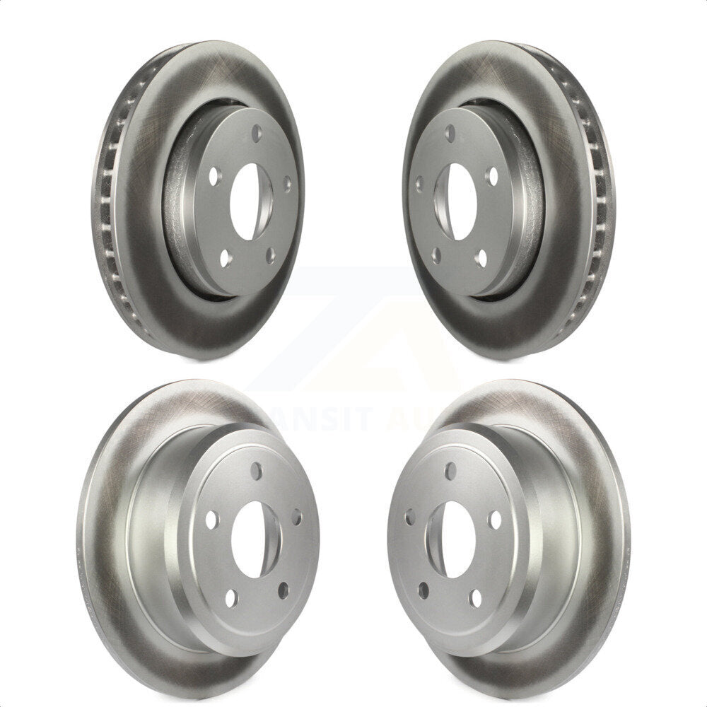 Front Rear Coated Disc Brake Rotors Kit For Jeep Wrangler JK KG-100844
