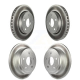 Front Rear Coated Disc Brake Rotors Kit For Jeep Wrangler JK KG-100844