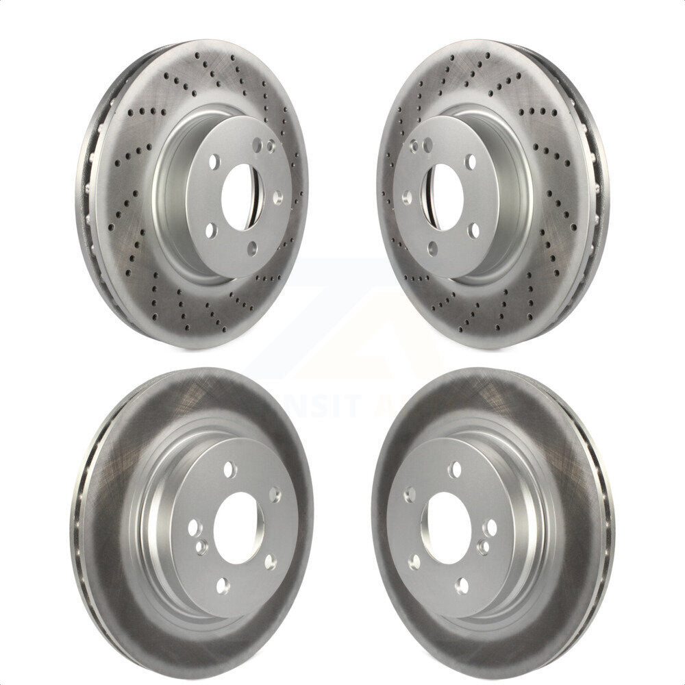 Front Rear Coated Disc Brake Rotors Kit For Mercedes-Benz E350 C300 C350 KG-101134