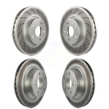 Front Rear Coated Disc Brake Rotors Kit For Mercedes-Benz E350 E400 With 322mm Diameter Rotor KG-101133