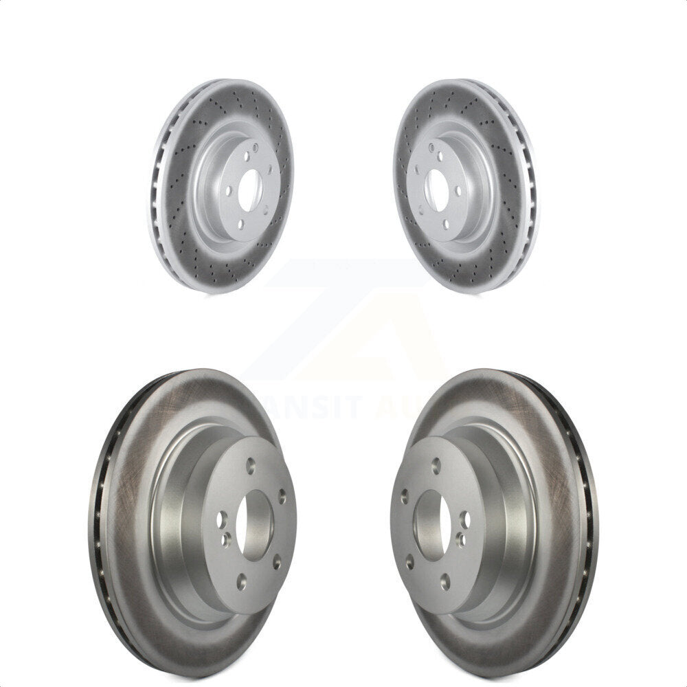 Front Rear Coated Disc Brake Rotors Kit For Mercedes-Benz E400 With 344mm Diameter Rotor KG-101576