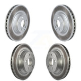 Front Rear Coated Disc Brake Rotors Kit For Mercedes-Benz E400 With 344mm Diameter Rotor KG-101577