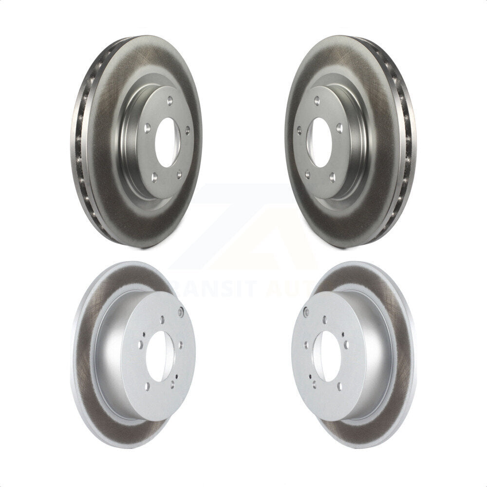 Front Rear Coated Disc Brake Rotors Kit For Mitsubishi Outlander KG-100842