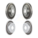 Front Rear Coated Disc Brake Rotors Kit For Mitsubishi Outlander KG-100842