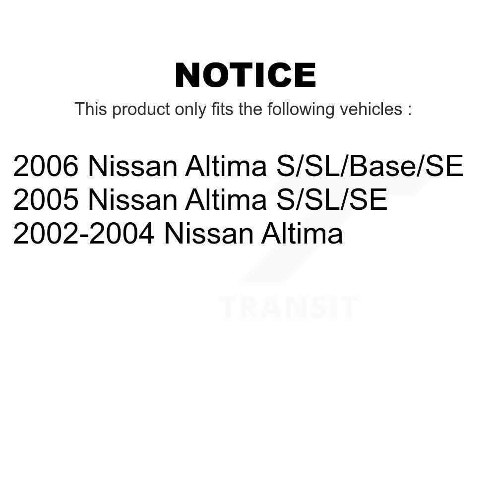 Front Rear Coated Disc Brake Rotors Kit For Nissan Altima KG-100916